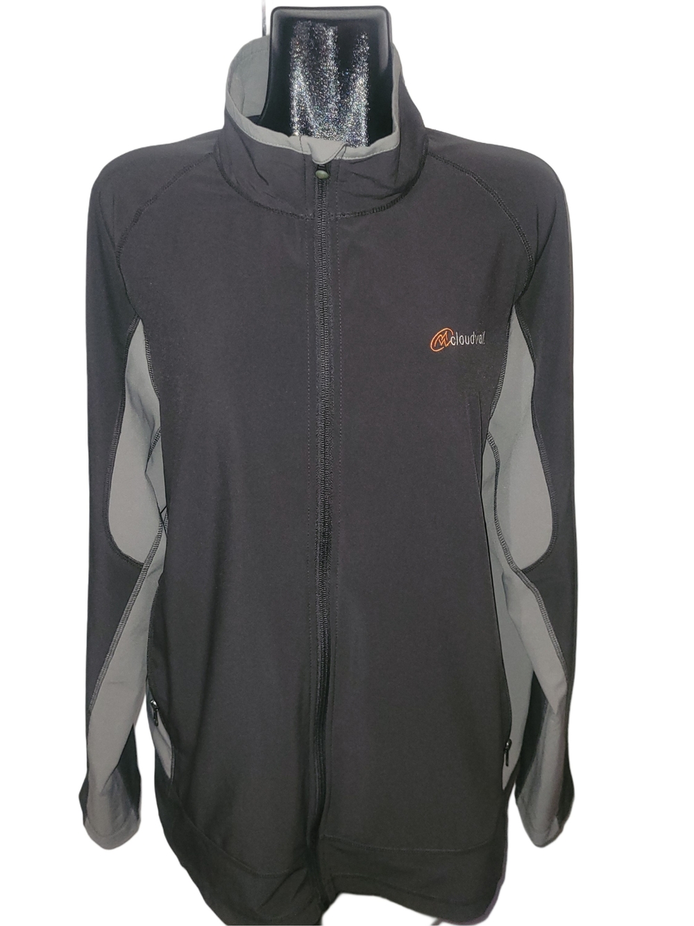 Cloudveil Men's Charcoal Grey & Light Gray Colorblock Full-Zip Light Jacket XL